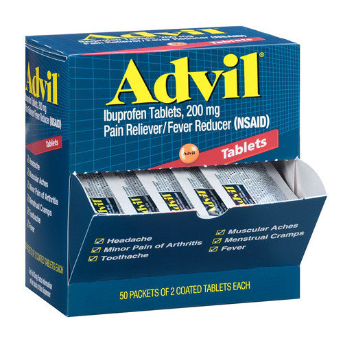 Advil Ibuprofen 200 Mg Tablets Pack Of Two, 50 Ea